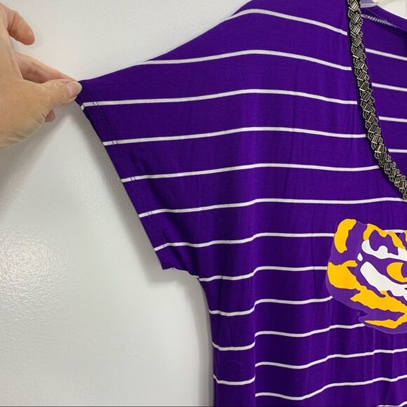 LSU Gameday Couture beaded blouse - Picture 5 of 7